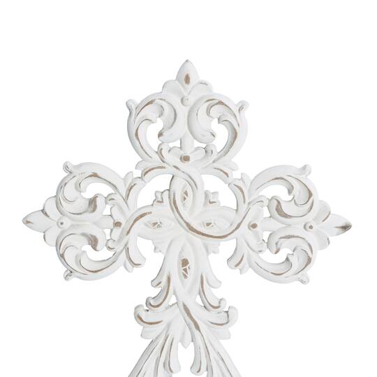 Set of 3 White Wood Traditional Wall Decor 11", 10"